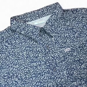 Columbia PFG Omni-Shade Shirt Blue Vented Fishing Outdoor Short Sleeve Men's XXL